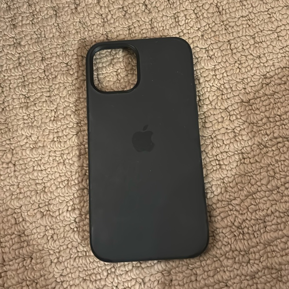 iPhone 12 black silicone case in good condition